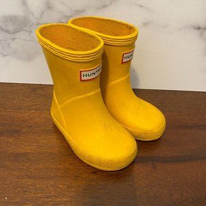 Hunter Yellow Rain Boots Toddler US Size 5